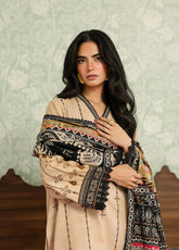 Sahar Winter Printed Khaddar 3 Piece Unstitched Suit S25W3PC D-21 ORNATE DESERT